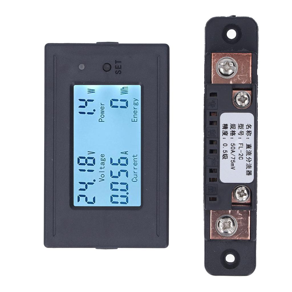 ЖК-измеритель мощности Многофункциональный цифровой монитор напряжения тока и емкости аккумулятора DC6?200В