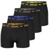 Men's Boxers 4 Pieces Cotton Underwear Black Color Logo