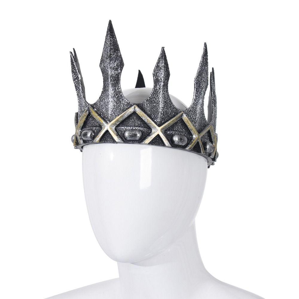 Vintage King Crown Medieval Halloween Costume Headwear Cosplay Headdress Stage Performance