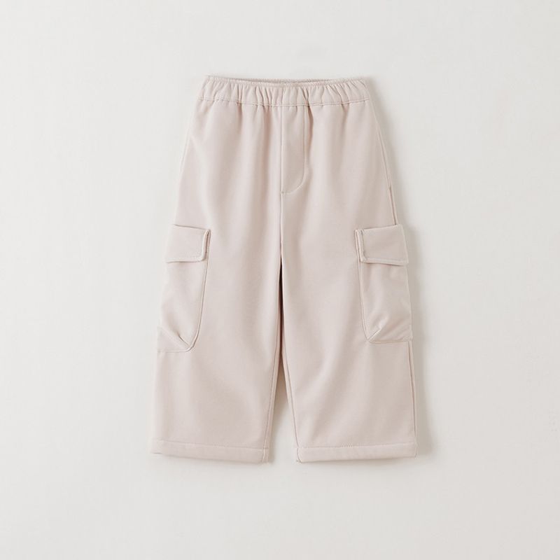 [Fleece-Lined] Mark Jenny Boys' Lightweight Warm Windproof Softshell Cargo Pants Baby Water-Repellent Pants Winter Wear 551302