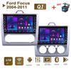 Автомобильное радио на базе Android для Ford Focus EXI MT AT 2 3 Mk2 Mk3 2004-2011 с кнопочной ручкой, мультимедийный плеер, навигация, GPS 1 + 16 ГБ