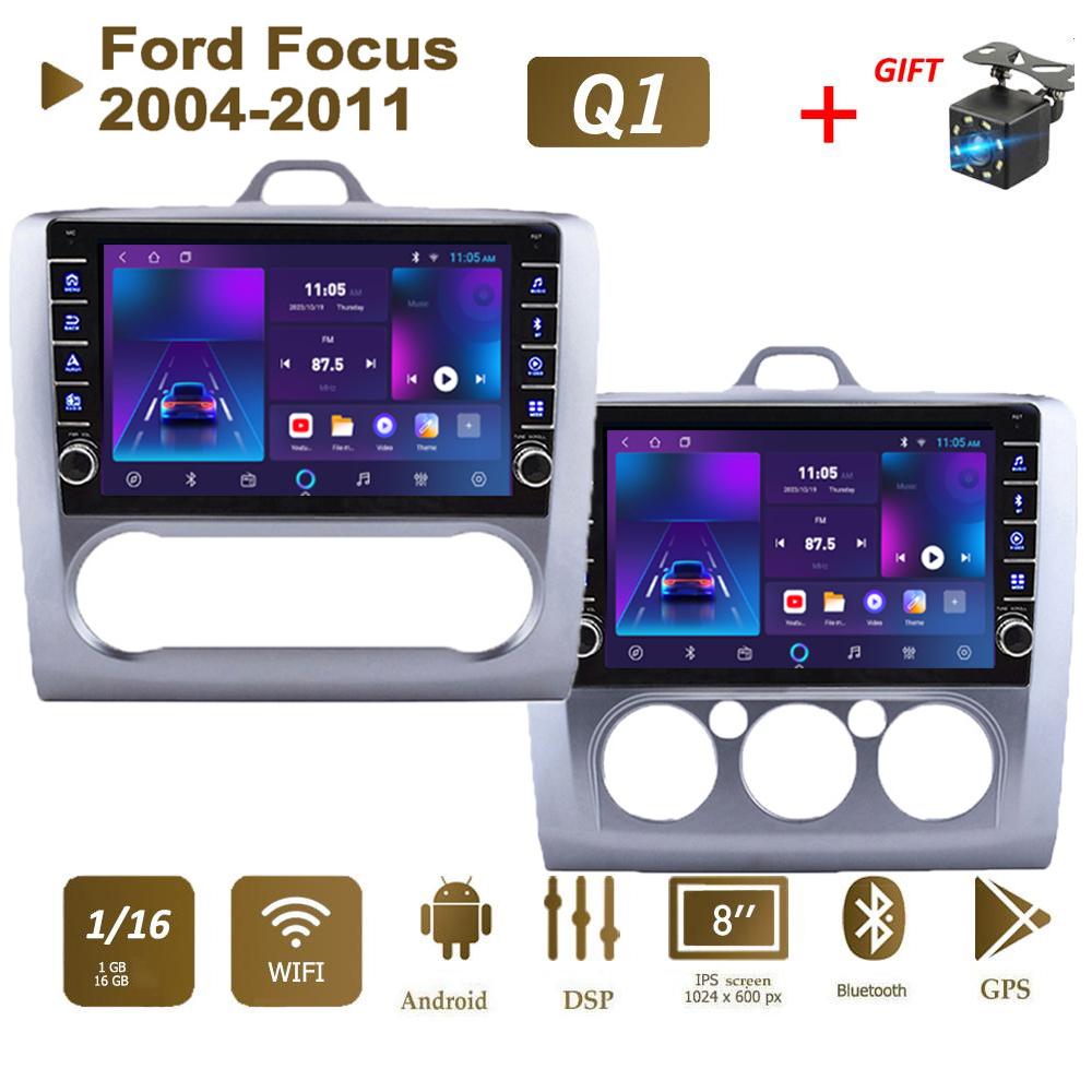 icreative Автомобильное радио на базе Android для Ford Focus EXI MT AT 2 3 Mk2 Mk3 2004-2011 с кнопочной ручкой, мультимедийный плеер, навигация, GPS 1 + 16 ГБ