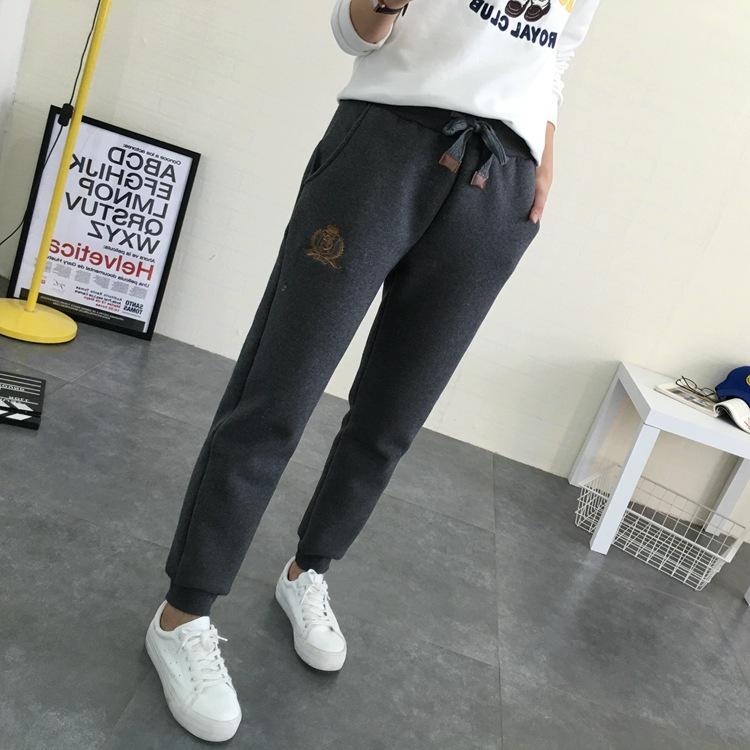 Winter Fleece and Thick Sports Casual Pants Women's Plus-size Pants Haren Pants