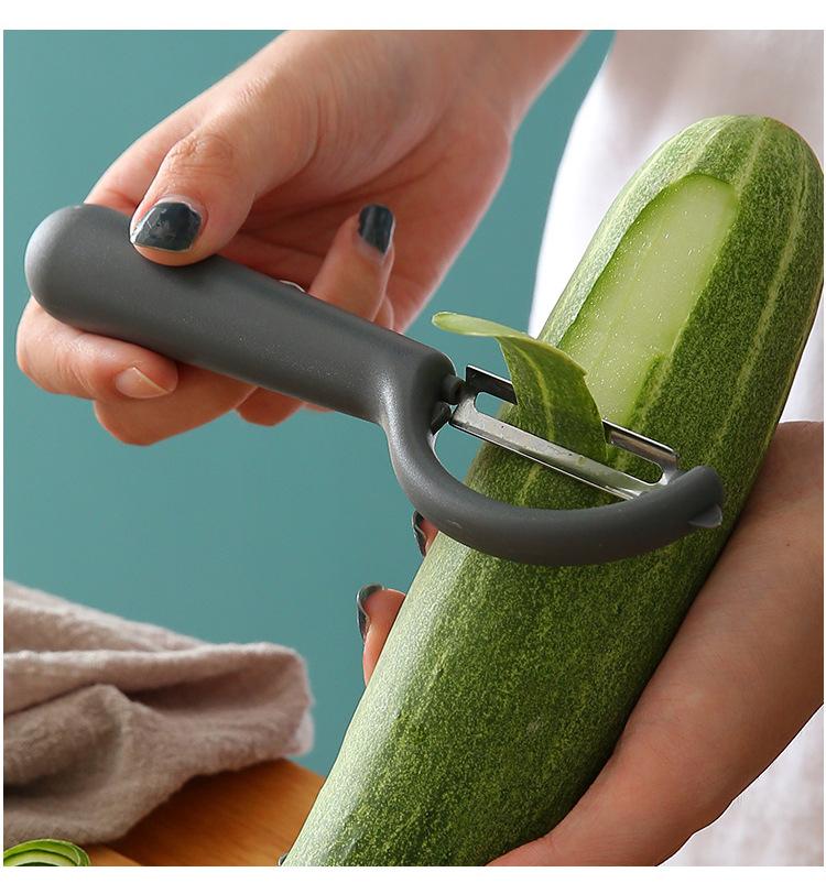 Новая овощечистка с двойными лезвиями, картофелечистка из нержавеющей стали для левшей и правшей, овощечистка с нескользящей ручкой, кухонная утварь