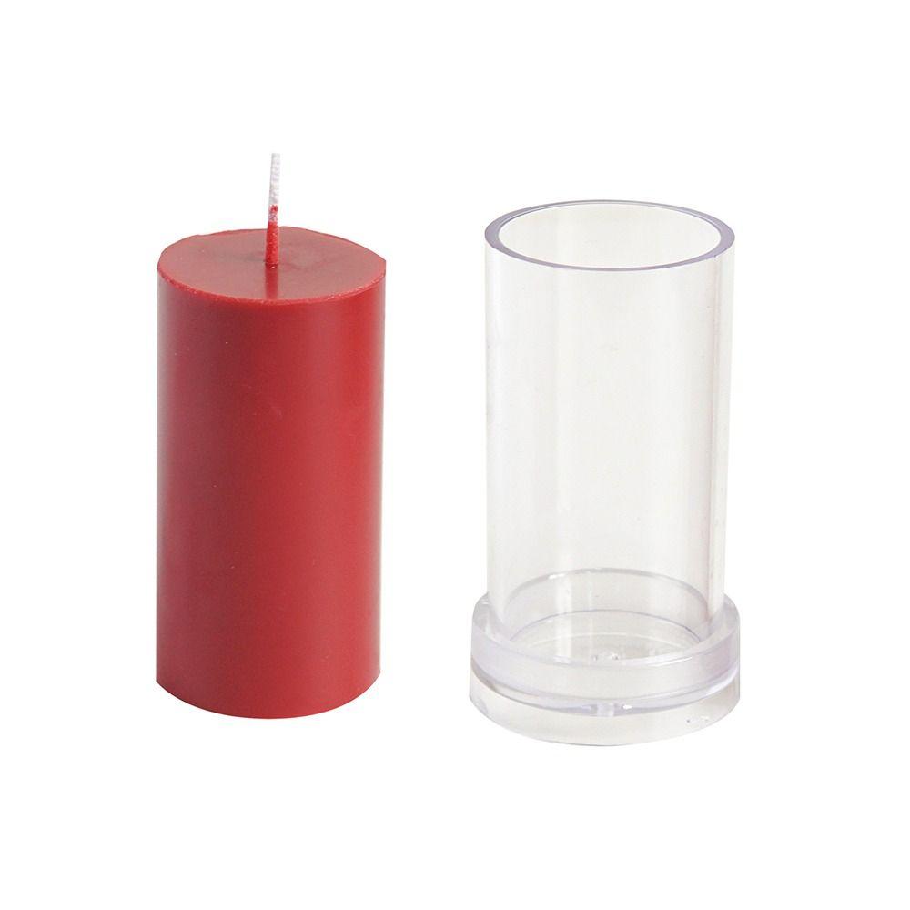 Supplies Party Clay Tools Clear Plastic Cylindrical Candle Mould Cake Decoration Church Soap Molds