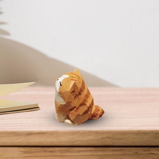 Шикарная коллекционная статуя кота тонкой работы, резьба по дереву