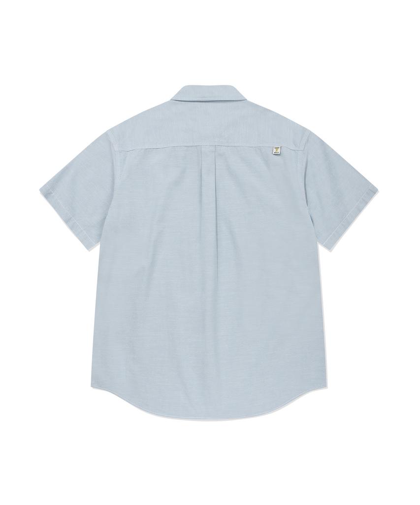 WACKY WILLY Chambray Short Sleeve Shirt Sky Blue