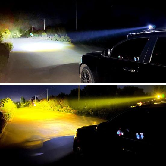 2Pcs Motorcycle Headlight Waterproof Led Spotlights Multi-Mode Switch Led Driving Fog Lights