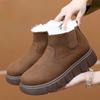 Женские зимние теплые меховые сапоги большого размера на мягкой подошве из овечьей шерсти с одним стременем для одной ноги, ботильоны до щиколотки с подкладкой, нескользящие, для пеших прогулок, спортивные, хлопковые сапоги