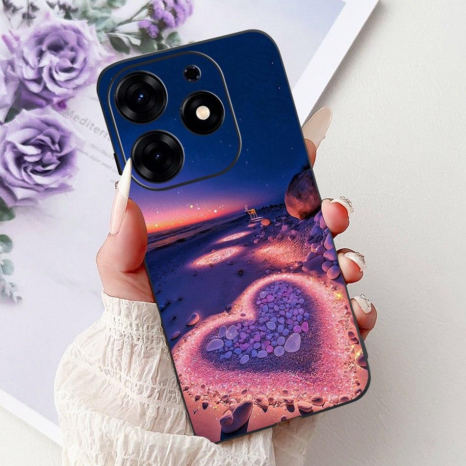 Чехол для телефона Tecno Spark 10 Pro Spark 10Pro 4G KI7 Элегантный Цветочный Кот Печать Мягкий Силикон TPU Чехлы