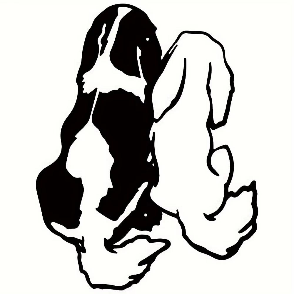 Милая собака на металлической стене — минималистичный абстрактный силуэт из железа, стильный линейный дизайн для создания теплой атмосферы в вашем доме