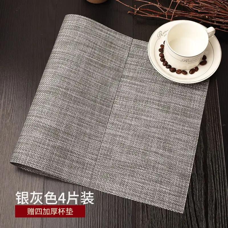 PVC Placemat Insulated Mats, Household Table Decoration, Nordic Western Cloth Placema Bowl Ironing Plate Mat Simplicity Househol
