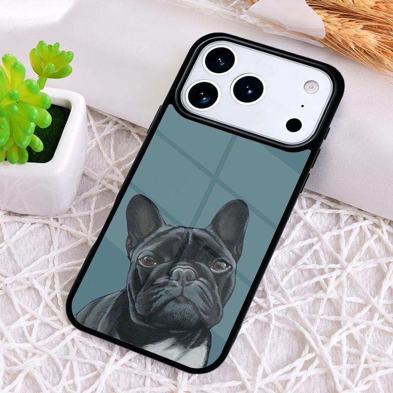 Чехол для телефона с французским бульдогом для iPhone 17 Air 16 15 11 12 14 13 Pro Max Ударопрочный чехол