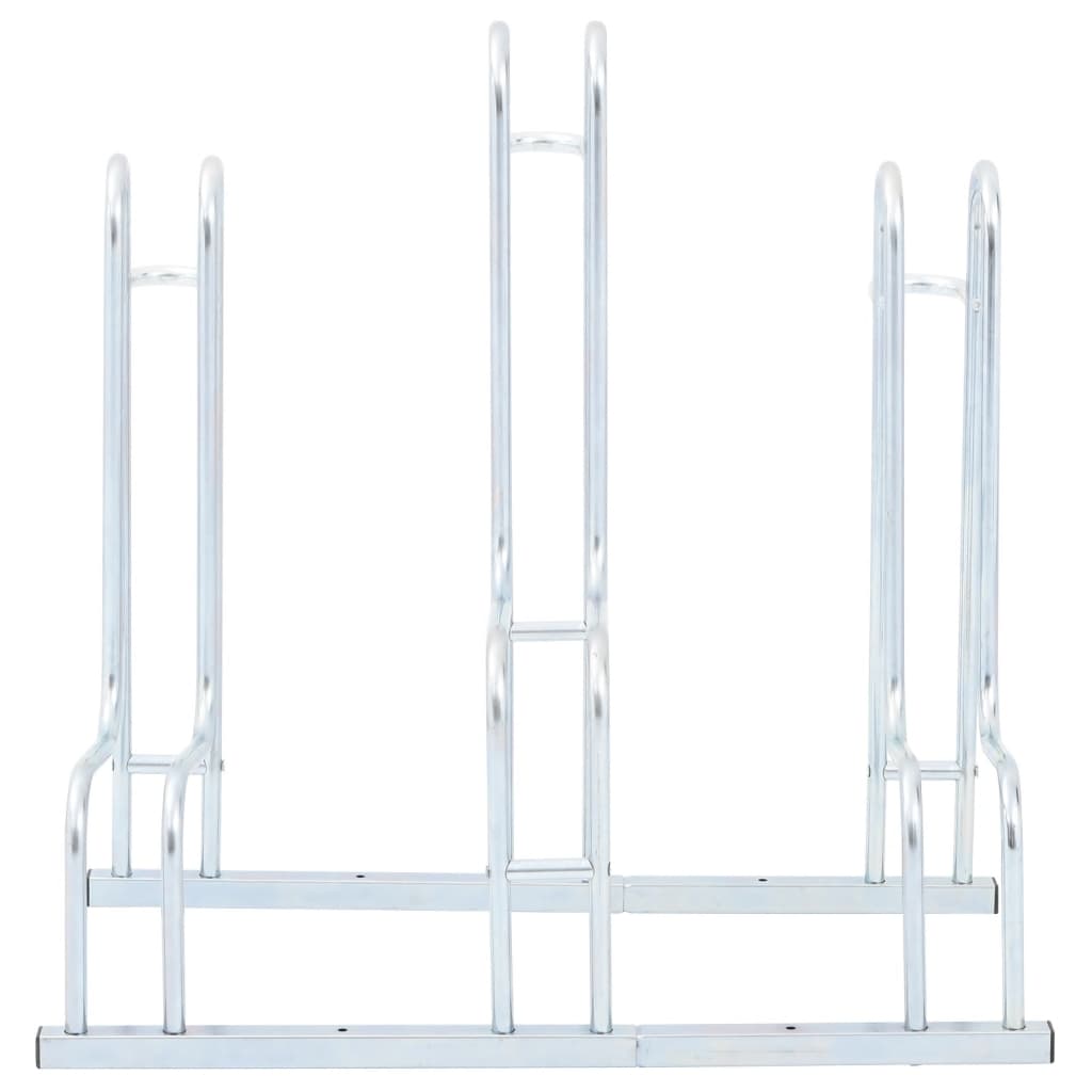 3 Bike Freestanding Bike Stand Galvanized Steel