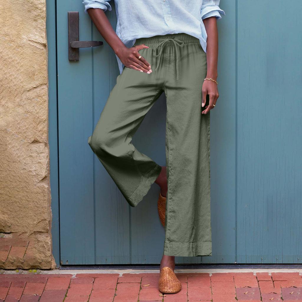 Women'S Sports Fitness Pants Casual Loose Elastic Jogging Pants Straight Wide Leg Pants Casual Pants Yoga Pants