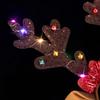 Festive LED Headband with Reindeer Antlers Cute and Unique Deer Horn Design Headdress Christmas Hair Hand