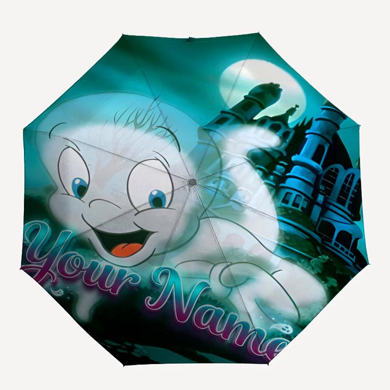 Personalized Name Casper Print Umbrella, UV Shielding. It Has Eight Sturdy Ribs for Outdoor Use And Perfect As a Holiday Gift