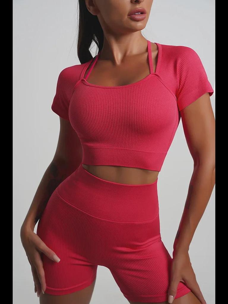 Костюм для йоги и бега в европейско-американском стиле с принтом тай-дай, эластичный, с трикотажными брюками для женщин