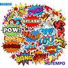 50 шт. Bam Pow Wow Boom Bang Omg Облака От Взрыва Наклейки Для Мобильного Телефона Ноутбука Багажа Футляра Для Гитары Наклейка На Скейтборд