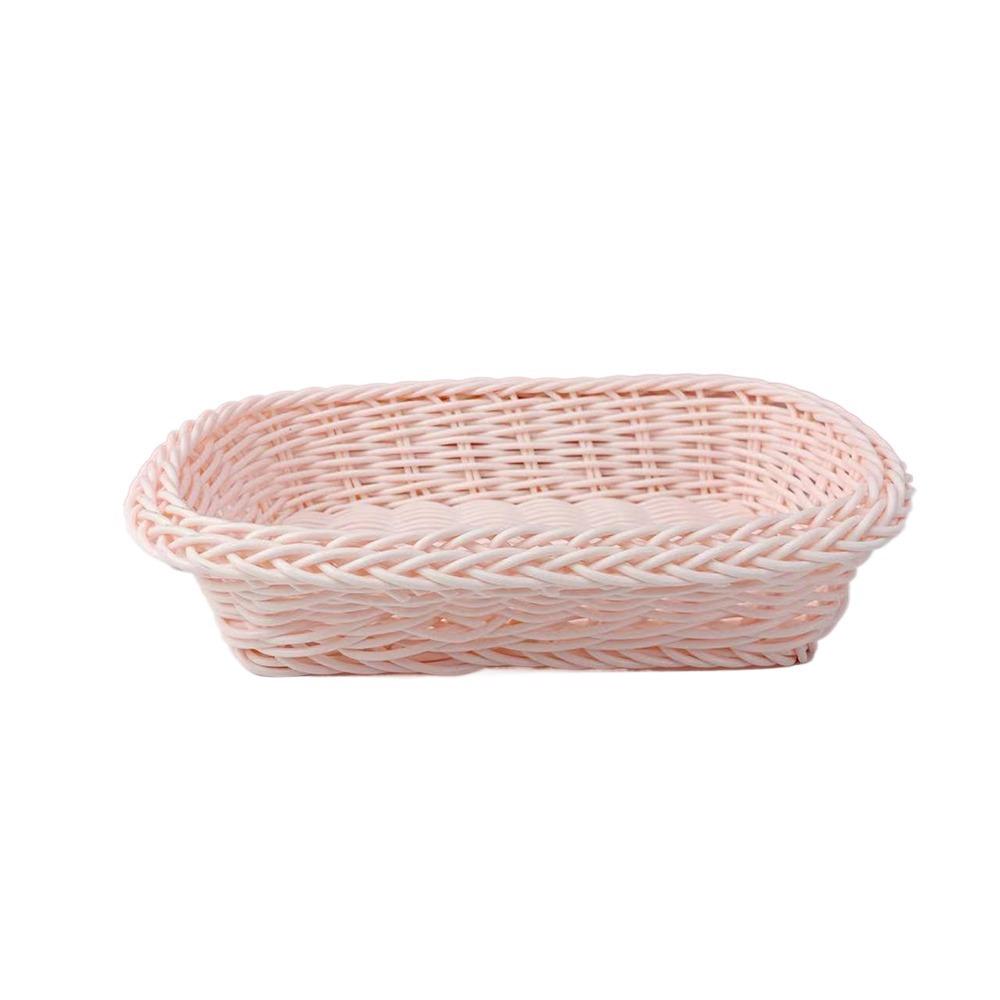 Plastic Wicker Basket Hand Woven Storage Basket New Picnic Serving Basket Fruit Display