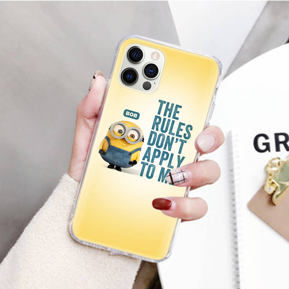 JM29 Я люблю Minion Прозрачный чехол для Samsung A04 A14 A23 M33 M53 Realme 10 9 C35 C55 VIVO Y02 X80 Infinix Hot 30 Note 11 Tecno Spark 8P Pro