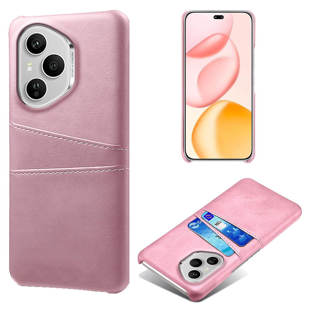 For Honor 400 Pro 5G (Глобальный) Чехол с двойными слотами для карт из ПУ кожи + жесткая поликарбонатная накладка для телефона