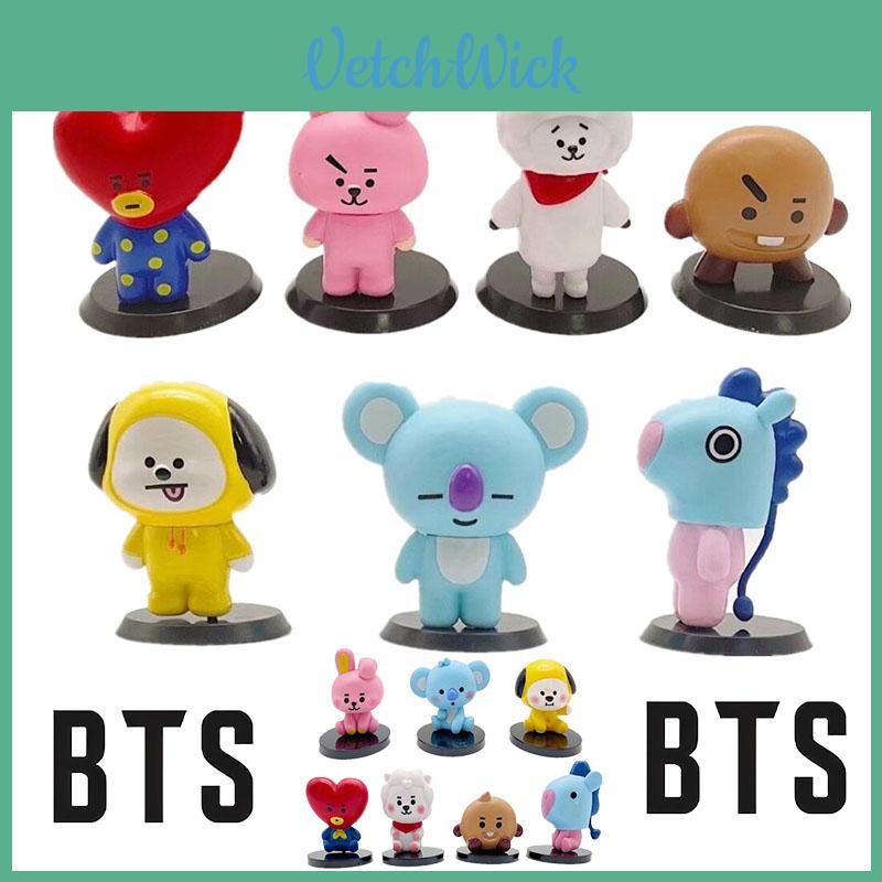 Bts Bt21 7 шт./набор Фигурки-украшения для детского монитора Топпер для торта Игрушки Подарок