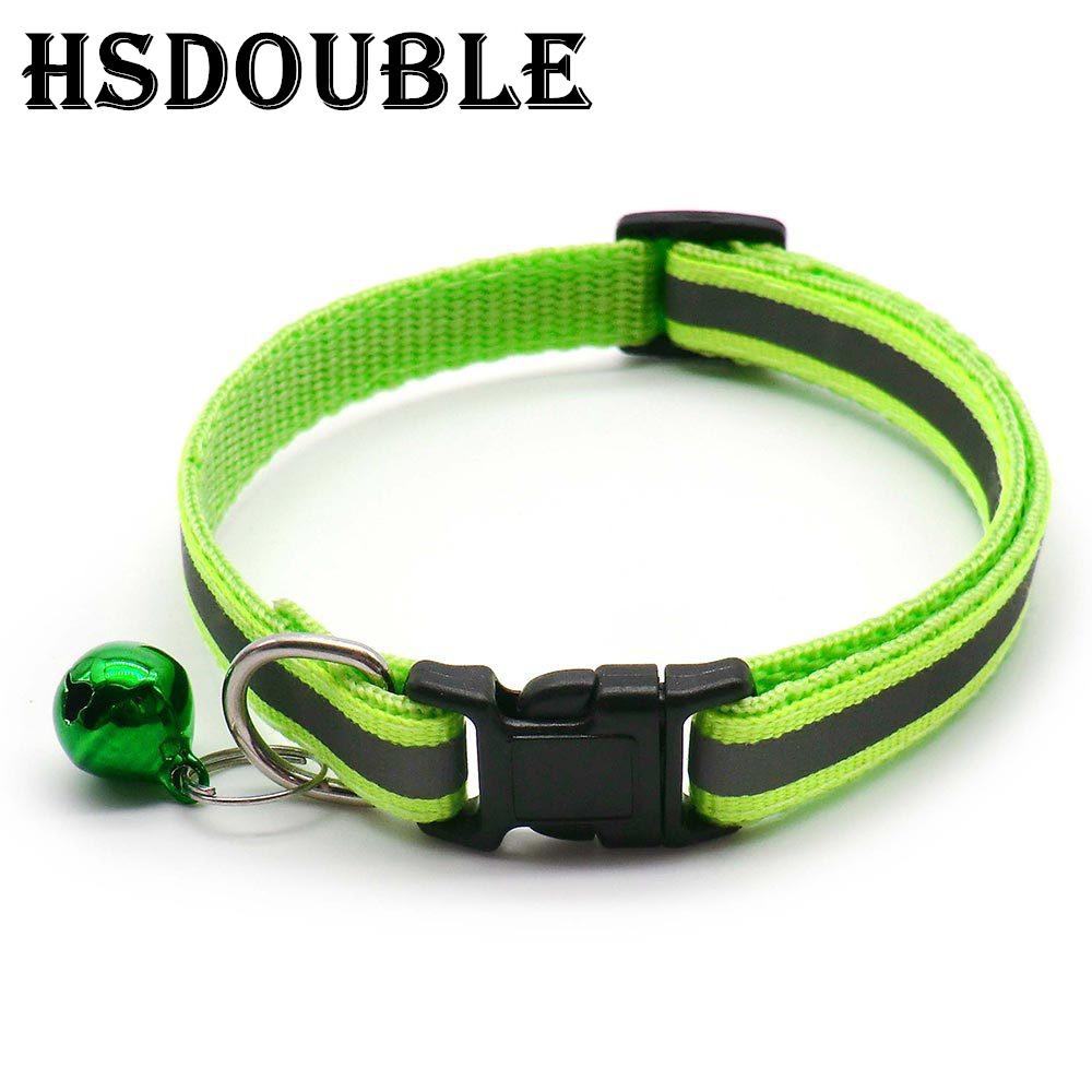2Pcs/Pack 12 Colors Reflective Adjustable Cats And Small Dogs Collars With Bells Pet Supplies 1