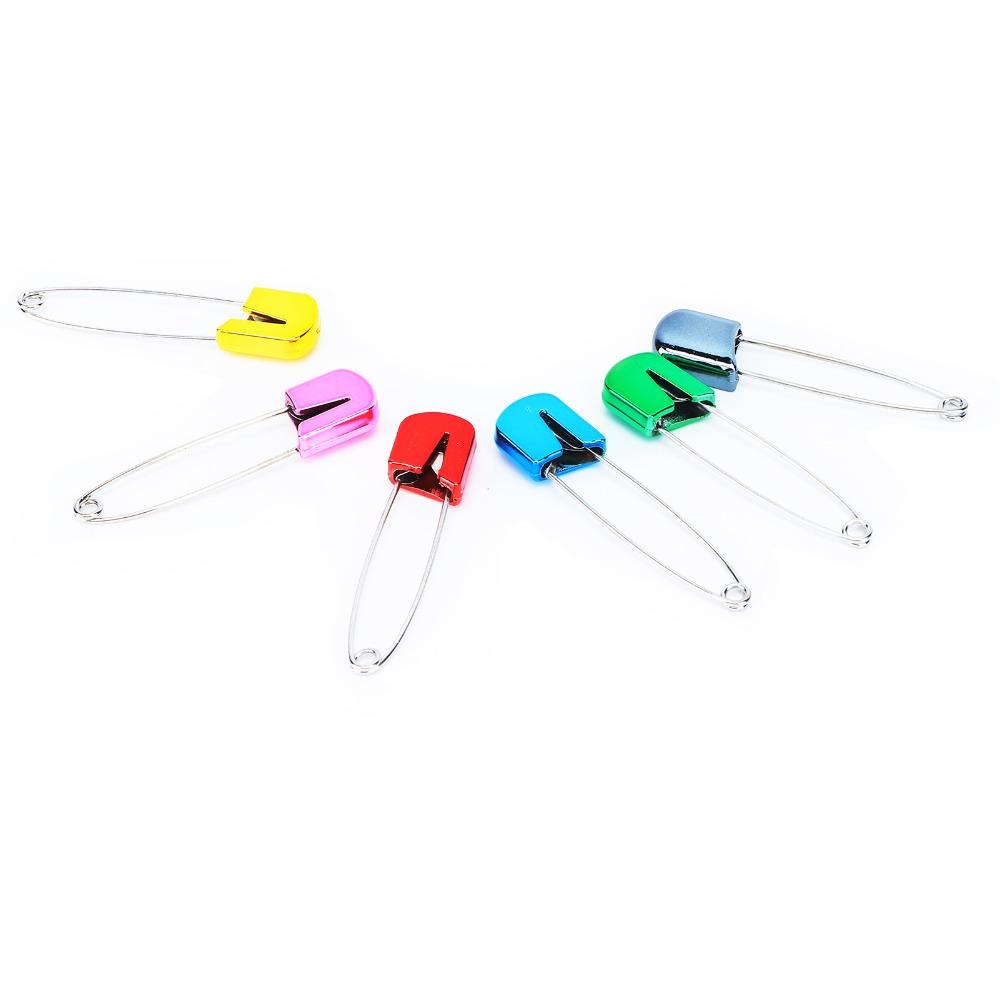100pcs Assorted Color Diaper Pins Stainless Steel Cloth Diaper Pins Safety Pins For Craft Clothes