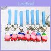Adorable Kirby Keychain Cute Car Key Accessory For Couples And Bag Decoration