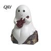 Cozy Ambient Lighting Halloween Ghost Night Light, Resin Spooky Table Lamp for Bedroom Shelf Amber Violet Light Decor, Warm Purple Glow Gothic