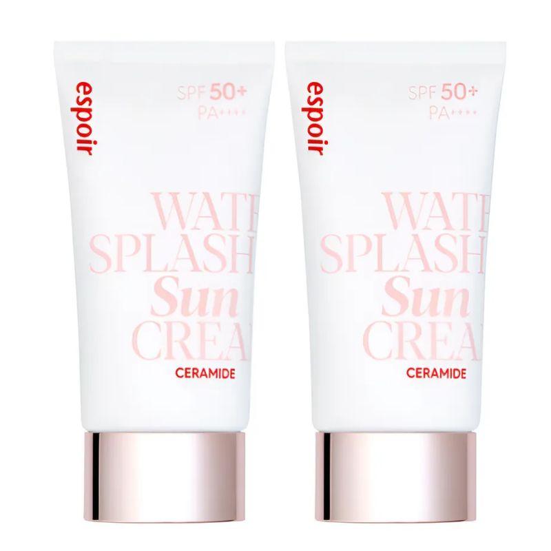 Espoir Water Splash Ceramide Sunscreen SPF50+ PA++++ 60ml × 2