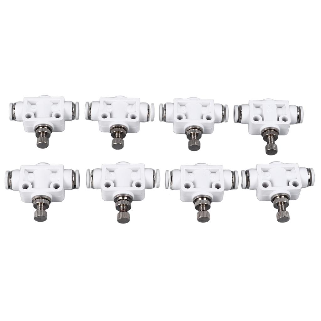 50PCS Air Hose Connector Pipe Flow Control Valve Adjustable Quick Connect Pneumatic Air Tube Fitting