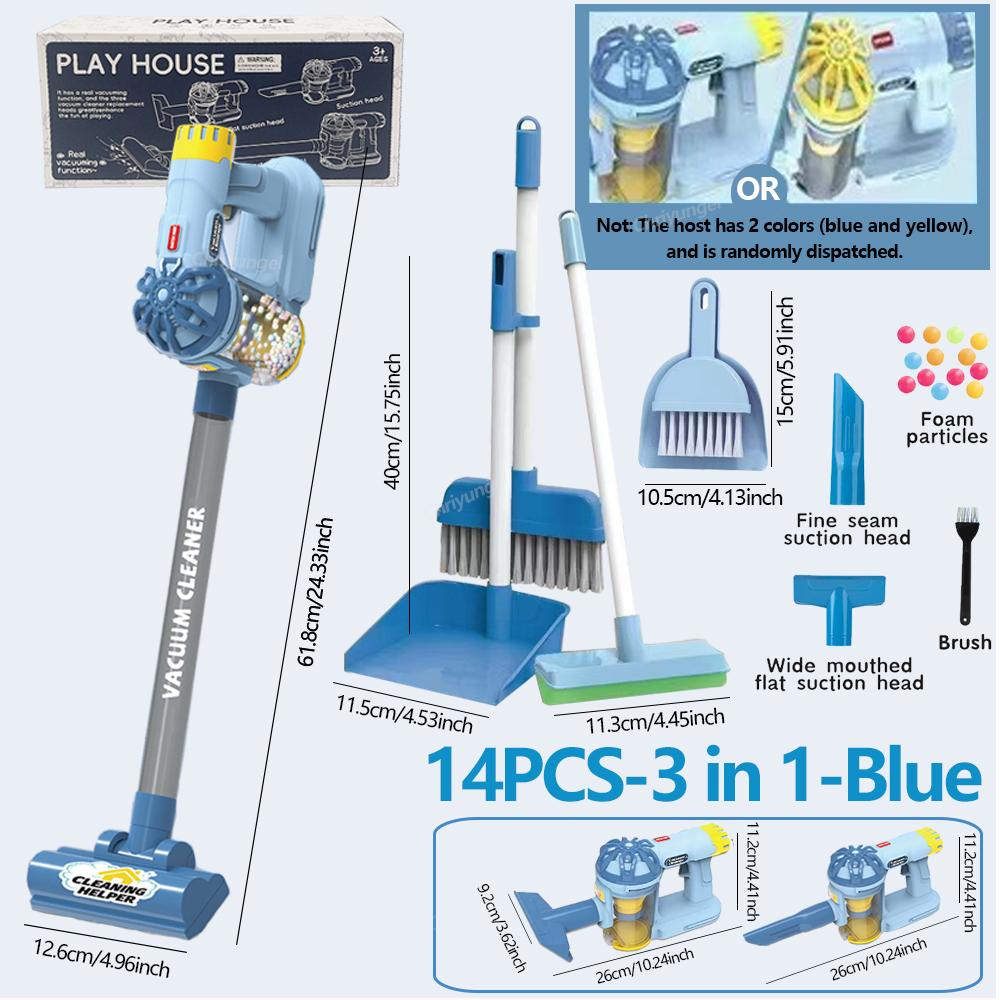 Детский пылесос игрушечный электрический реалистичный для ролевых игр уборка дома набор образовательный подарок для малышей мальчиков девочек
