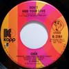 7inch Record CHER - Don't Hide Your Love K2184 Kapp Records 1972 US Rock Used