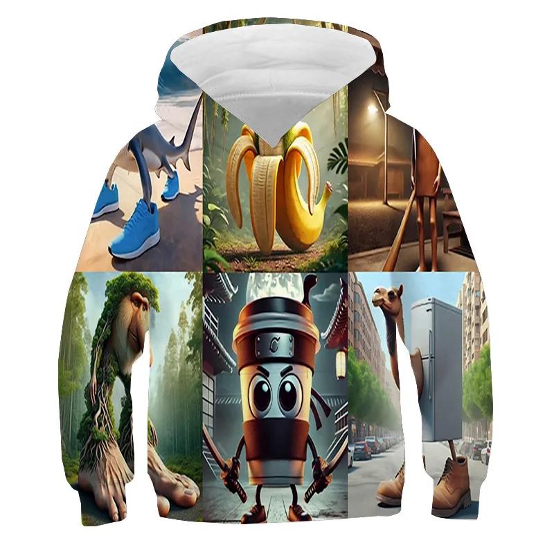 Italian Brainrot Shimpanzinni Bananini Fashion Hoodie Tralalero Tralala Sweatshirt Teen Hoodied Sports Kids Men Popular Hoodies