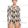 Womens Quick-Dry UV Protection Digital Print Wetsuit Snorkeling Surfing Swimming Water Sports