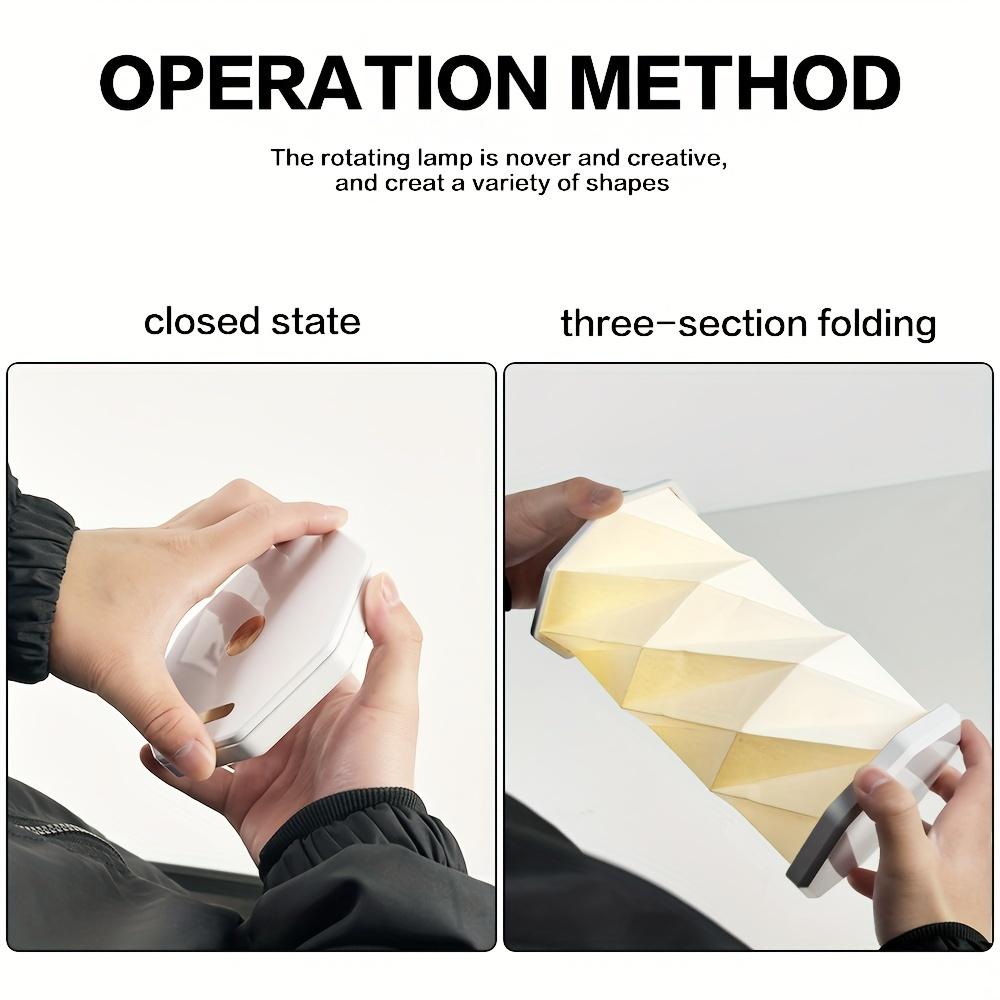 Folding Paper Latern Portable Night Light Dimmable Table Lamp Christmas Gift for Bedroom Living Room Bedside Desktop Decor Light