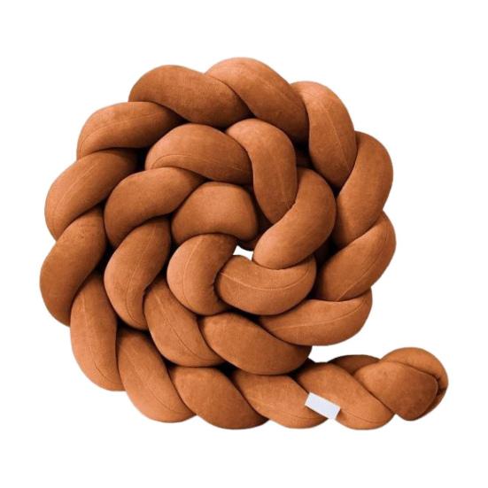 Decorative Cushion All-Around Protecting Sides And Corners of Beds And Sofa Soft PP Cotton Filling Three-Strand Braid Design Crib Braided Accessory