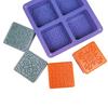 4-Cavity Flower Square Silicone Mold