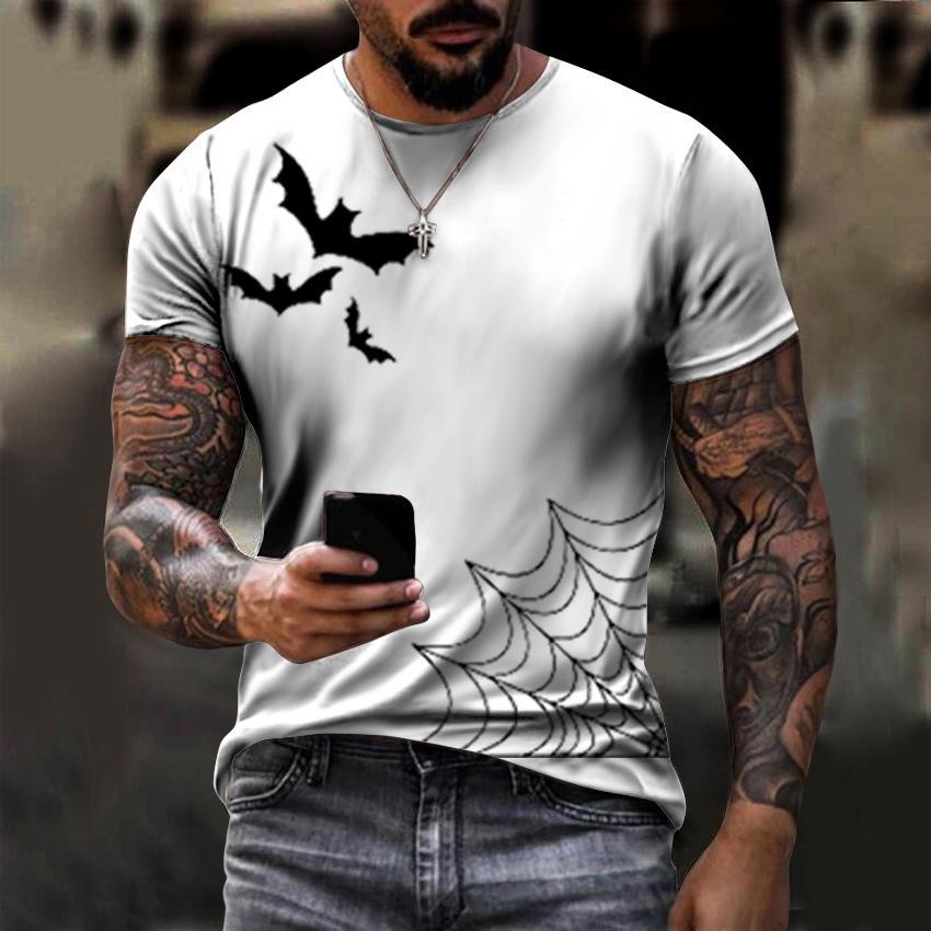 Футболки ужасов на Хэллоуин с кровавым 3D-принтом для мужчин и женщин, новые футболки с коротким рукавом, большие размеры Harajuku Y2k, топы, футболки, детская одежда