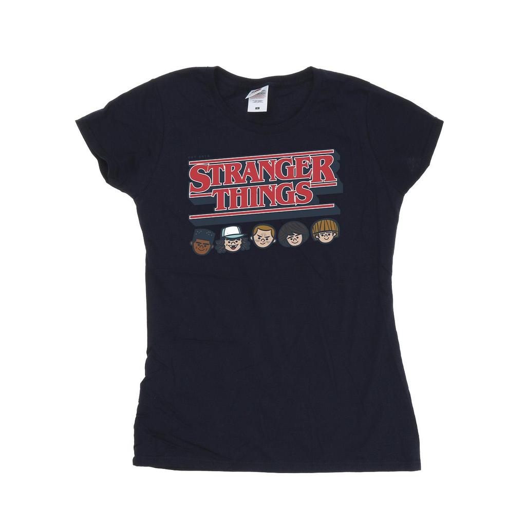 Netflix Womens/Ladies Stranger Things Caricature Logo Cotton T-Shirt