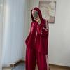 Мусульманский костюм женский Худи Топ Широкие брюки Комплект из 2 предметов Брюки Худи Свитшот Комплект Спортивный Полоски Наряды Спортивный костюм