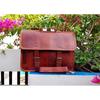 15" Leather Messenger Bag Laptop Case Office Briefcase Gift for Men Computer Distressed Shoulder Bag