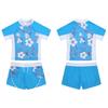 Kids Girls Rash Guard Flower Printed Tankini Set T-Shirt with Swim Short Pants Swimsuit Bathing Suit