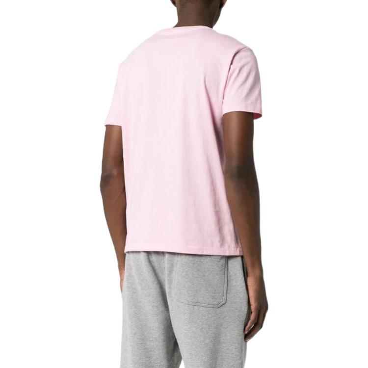 Polo Ralph Lauren SS22 Логотип Вышитый Круглый вырез Короткий рукав Футболка Мужские Топы Розовый 710671438-145