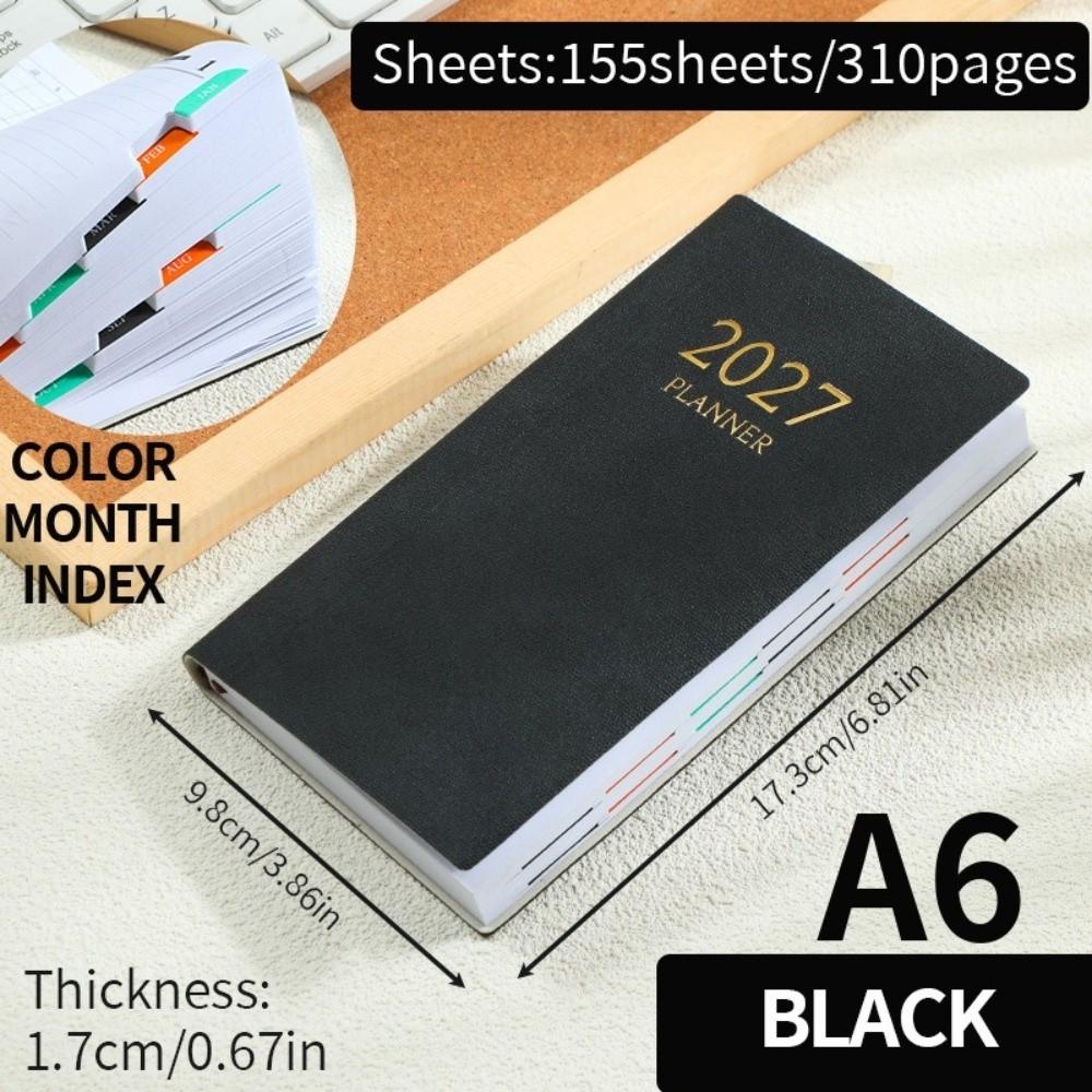 PU Leather Daily Planner Notebook 2027 Travel Planning Journal  School Students
