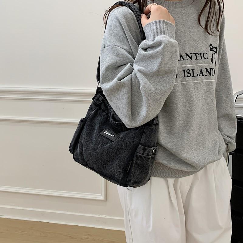 Джинсовая сумка Женская на плечо Кроссбоди Сумка для поездок Маленькая квадратная сумка