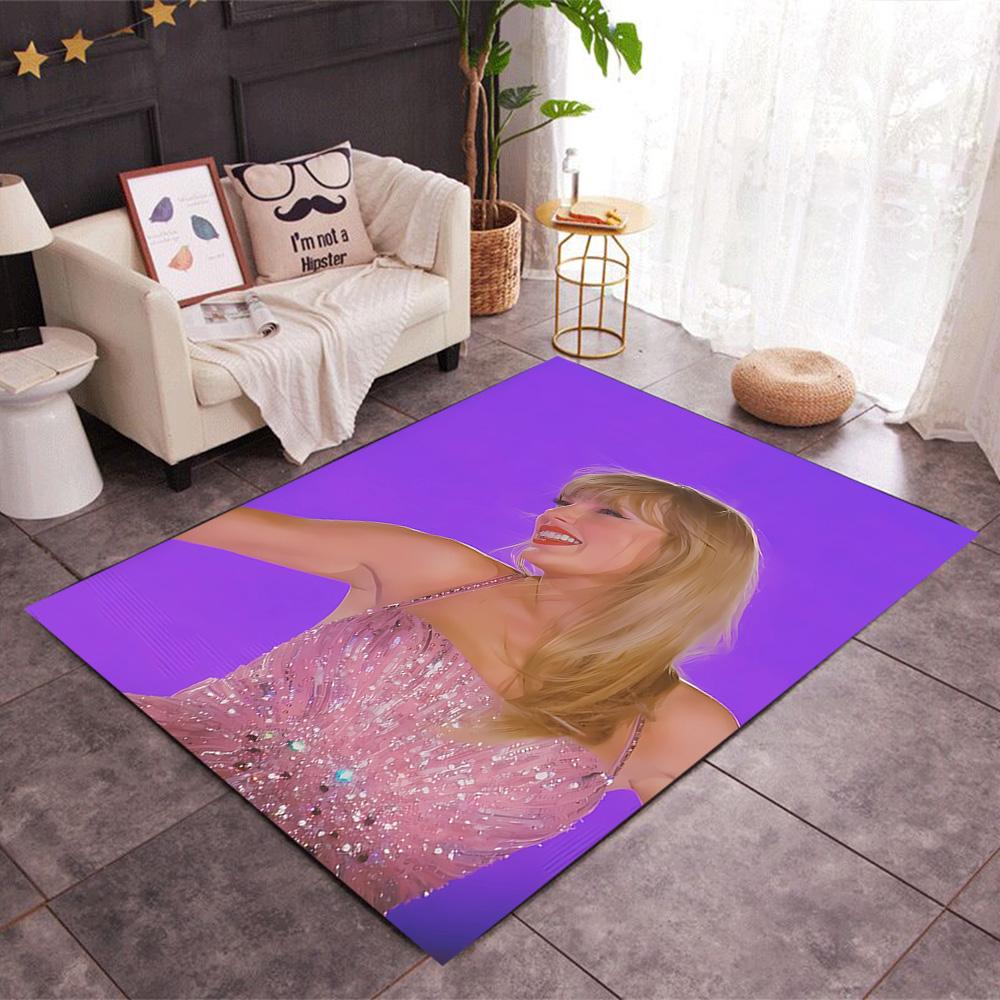 Taylor Swift Angel Themed Anti-Slip Rugs - Polyester Home Decor, Suitable for Bedrooms, Living Rooms, Doorways, Studios, and Decorations