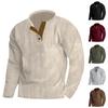 New Men's Outdoor Corduroy Casual Round Neck Solid Colour Long Sleeve Sweatshirt